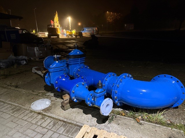 Neue Trinkwasserleitung quasi über Nacht verlegt
