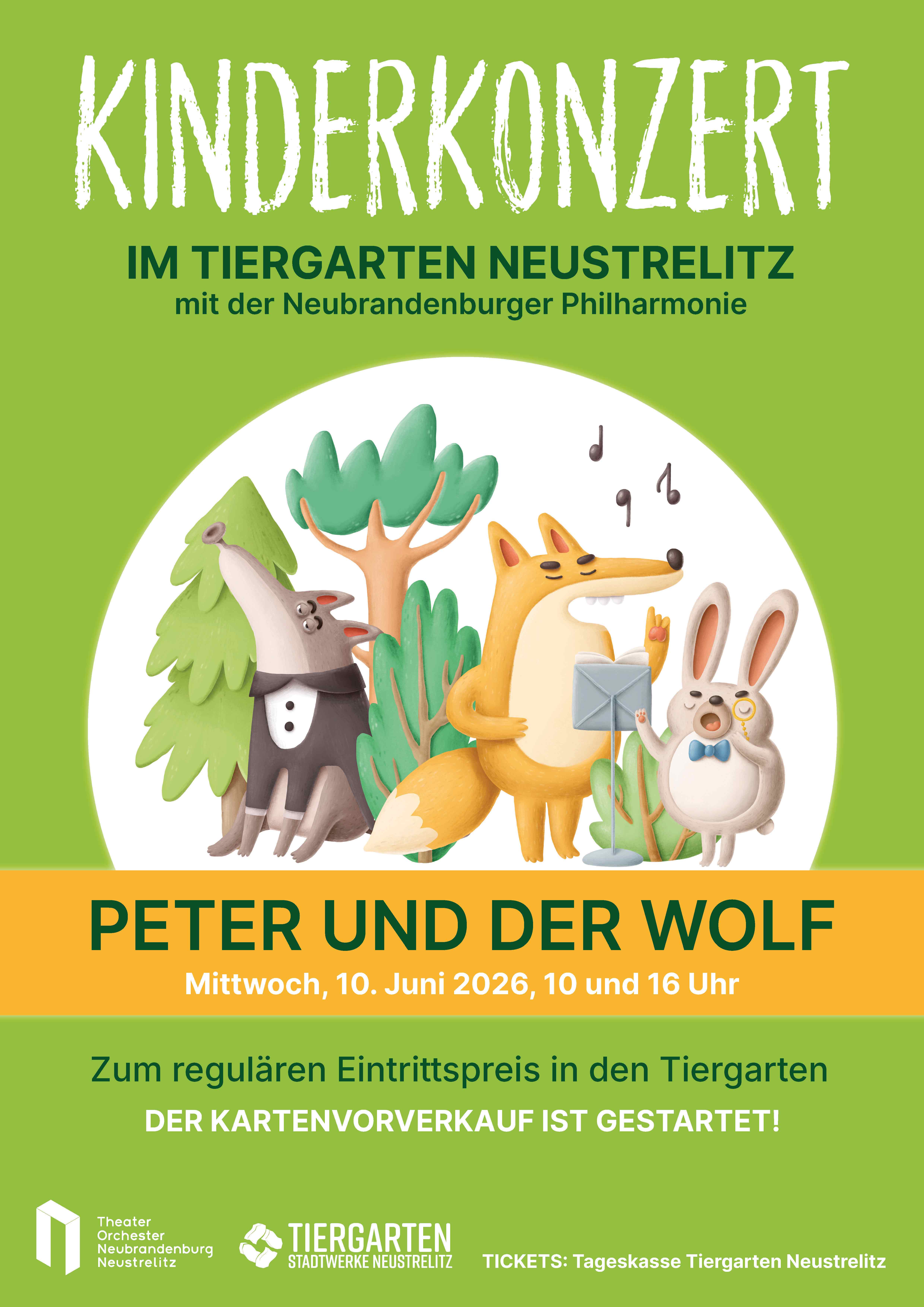 Kinderkonzert im Tiergarten mit der Neubrandenburger Philharmonie